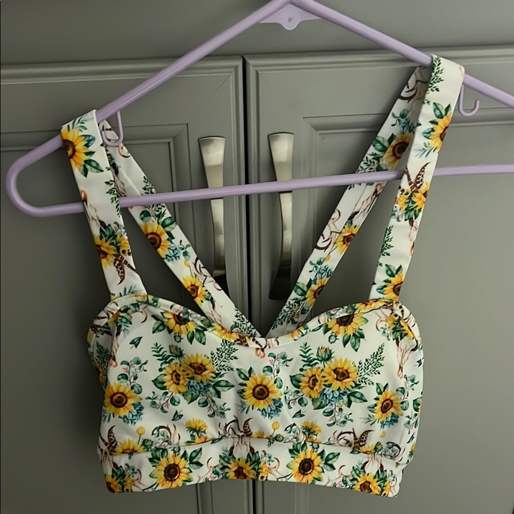 Floral Sunflower Print Women's Top